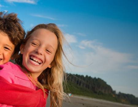 Kids Beach Seabrook Washington Coast Winter Kids Beach Seabrook Washington Coast Winter